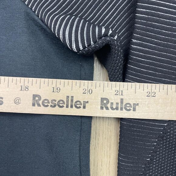 Nike Sweatshirt Womens Medium Black Striped Sleeve Side Zip Pullover Crewneck - Picture 10 of 12